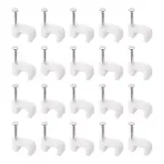 Cable Clips, 100pcs 7mm Nail in Cable Clips Cable Clamps Cable Tacks Cord Clips