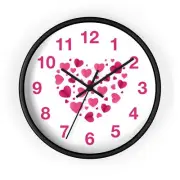 Hearts Love Wall Clock Romantic Home Decor Valentine's Day Gift Anniversary Gift