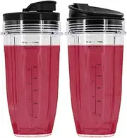 Nutri Ninja 24 oz Cups, Ninja Pro Cups with Sip & Seal Lid Compatible with BL450 BL454 BL456, BL480, BL490, BL640, BL642, BL680 BL687 for Nutri Ninja Auto IQ Series Blenders (Pack of 2)