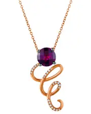 Le Vian 14K Strawberry Gold 1.69 ct. tw. Diamond & Rhodolite Pendant Necklace