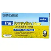 TRUST Loratadine Antihistamine 30 Tablets Hayfever Allergy (Claratyne Generic)