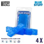 Green Stuff World Blue Stuff Mold 4 Bars (thermoplastic molding material)