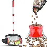 Zozen Nut Gatherer, Walnut Picker Upper Roller, Pinecone Picker Upper - Directly Dump Outlet/Apply to Pinecone, Hickory, Chestnuts, Buckeyes, Golf, Crab Apple Objects Size 1'' to 2.5''; 1.5 Gallon