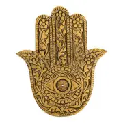 Hamsa Hand Gold Aluminium Incense Holder Cone/ stick Ash Catcher Burner Pagan