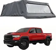 MHXJQY Truck Bed Soft Topper Tonneau Cover Compatible for Dodge RAM 1500 2005-2025 Foldable Camper Shell Truck Top Accessories 5.7ft Short Bed / 6.4ft Standard Bed(6.4FT Box)