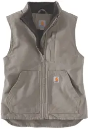 Carhartt Sherpa Lined Mock Neck Ladies Vest, grey, Size L for Women