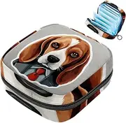 Period Bag,Sanitary Napkin Storage Bag,Dog Beagle Cartoon Dog,Tampon Bag for Purse