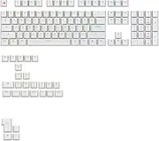 Glorious Gaming - GPBT Backlit Keycaps (White) Translucent Shine Through Legends, Fits 100%, 75% 65% 60% Custom Mechanical Gaming Keyboards, Fits ANSI, ISO, Windows & macOS, English (US)