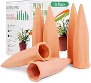 WEEMAGIC Plant Watering Stakes 6 Pack Automatic Plant Waterers for Vacations, Plant Watering Devices Terracotta Self Watering Spikes for Wine Bottles Great Watering Spikes for Indoor & Outdoor Plants