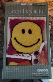 Natura Smiley Face Latch Hook Kit 12" x 12" Have a Nice Day P540 Pillow New Seal