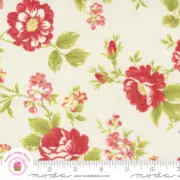 Moda STITCHED 20430 11 Vanilla Ivory Floral FIG TREE Quilt Fabric