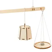 Wooden Weighing Beam Scale Model Assembly Kit DIY Children's Science Experiment Education Puzzle Toy Student Technology