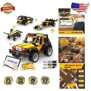 Educational Robot Building Set with Light & Bluetooth Control for Age 6-12 Kids