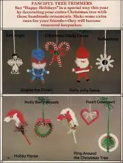 Christmas Tree Ornament Patterns #7456 Macrame Merry Makers Holidays