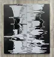 Abstract Painting, Silver Art, Black Art, Grey, Wood Art, Wall Art, Home Decor