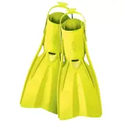 Oceanic Accel Open Heel Scuba Diving Fins Snorkeling Travel Light Weight YELLOW