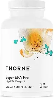 Thorne Research - Super EPA Pro - Concentrated Omega-3 Fatty Acid Supplement - 650 mg EPA and 100 mg DHA - 120 Gelcaps