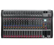 DX16 USB DJ Sound Mixer – 16-Channel Audio Interface w/ XLR & RCA I/O