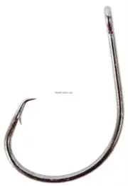 Mustad UltraPoint Demon Tuna Circle Hook #2/0 BL Nickel 10/Pk 39951NP-BN-2/0-10U