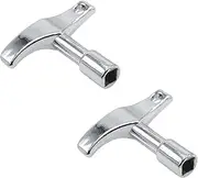2 Pack Drum Tuning Key with Hole, Universal Drum Tuner Drill Bit for Acoustic & Electronic Drum Set Snare,Quadrilateral
