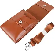 FOYTOKI Hairdresser Scissor Bag Barber Waist Pack Cowhide Shoulder Bag Hairdressing Tool Storage Safe Secure