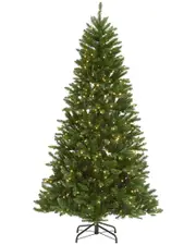 National Tree Company 9Ft Peyton Spruce Tree With Clear Lights