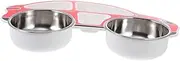 Amosfun 1Pc Stainless Steel Cartoon Car Compartment Plate for Fun Food Divided Tray Meal Serving for Creative Design