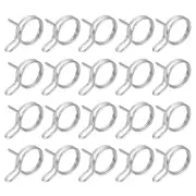 20Pcs 0.93-1.08 Inch Double Wire Spring Hose Clamp, Adjustable Spring Clips