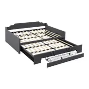 Familand Queen Daybed Trundle Bed Storage Drawer in Grey