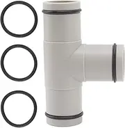 Replacement Hose Adapter, 1.25 Plastic Dual Split Hose Plunger Valve, T Shape Pool Hose Adapter for Above Ground Swimming Pool, Pool Hose Connector for, Pool Accessories