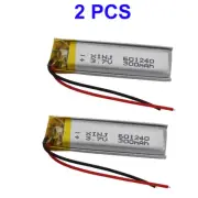 2pcs 3.7v 300mah 1.11Wh Li-Polymer Li Battery 601240 For Bluetooth Headphones