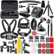 50 in 1 accessory Kit For GoPro 12,13, 11 10 9 Housing Kit Bundle Bike Chest
