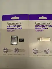 infinite usb flash drive 128gb/infinite micro sdxc memory card 128gb bundle