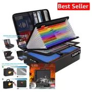 Fireproof File Organizer Bag with 13 Colorful Pockets – Secure Document Storage