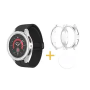 For Samsung Galaxy Watch 5 Pro 45mm Cover PC Hard Shell Protective Case & Glass