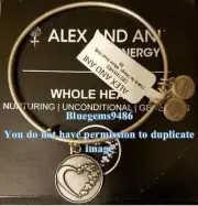 Alex and Ani Whole Heart Charm Bangle Russian Silver - Discontinued