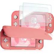 ProCase Flip Cover Compatible with Nintendo Switch Lite with 2 Pack Tempered Glass Screen Protectors, Slim Protective Flip Case with Magnetically Detachable Front Cover for Nintendo Switch Lite 2019