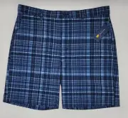NWT Jack Nicklaus Golf Shorts Sz 38 Classic Navy Plaid #C021