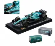 2023 F1 Fernando Alonso Aston Martin Racing AMR23 Diecast Car Model Driver Case
