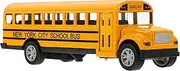 Totority School Bus Model Pull Back Car for Material Enhances Parent Interaction Realistic Design for Engaging Play Birthday Present