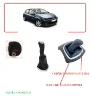 Gear Shift Knob + Cover for Renault Clio III 2005- Manual Leather 5 Speed