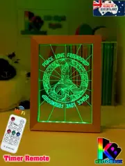 PEACE LOVE FRIENDSHIP PERSONALISED 3D LED Night Light 7 Colour Change Room Lamp