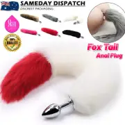BDSM Furry Fox Tail Anal Plug Metal Butt Fetish Bondage Cosplay Couples Sex Toy