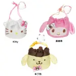 【TDL】日本進口HELLO KITTY凱蒂貓美樂蒂布丁狗水晶御守福袋飾品首飾收納束口袋 104639(平輸品)