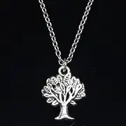 [ZOJK] Necklace 22X17Mm Tree Pendants Short Long Women Men Colar Choker Jewelry Gift