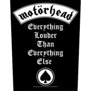 Motorhead Everything Louder Back Patch Official Metal Rock Band Merch