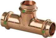 Viega 77402 ProPress Zero Lead Copper Tee with 3/4-Inch by 3/4-Inch by 1/2-Inch