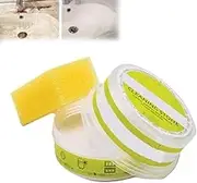 Eco-Friendly Cleaning Stone Paste,Cleaning Pebble Stone Shower Floor Paste,Cleaning Stone Paste with Sponge, Multi Purpose Cleaning Stone Paste for Bathroom,Kitchen, Home Cleaning