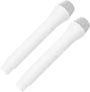 2pcs Realistic Fake Microphone Prop Lightweight Compact Model for Play Stage Performances Parties Creative Simulation Microphone Plaything