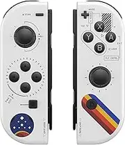 Enadvd Controller for Nintendo Switch Controller, Switch Wireless Controllers Compatible with Switch/Lite/OLED, Support Motion Control/Wake-up/Dual Vibration (White-White)